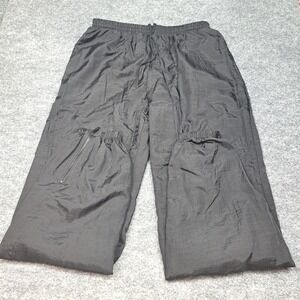 Vintage Voit‎ Equipment Black Track Pants Water Repellent Mesh Lined Mens Large
